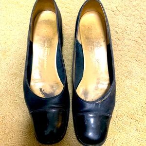 Salvatore Ferragamo  Womens Wedge Dress Shoe Size 9 in box good condition